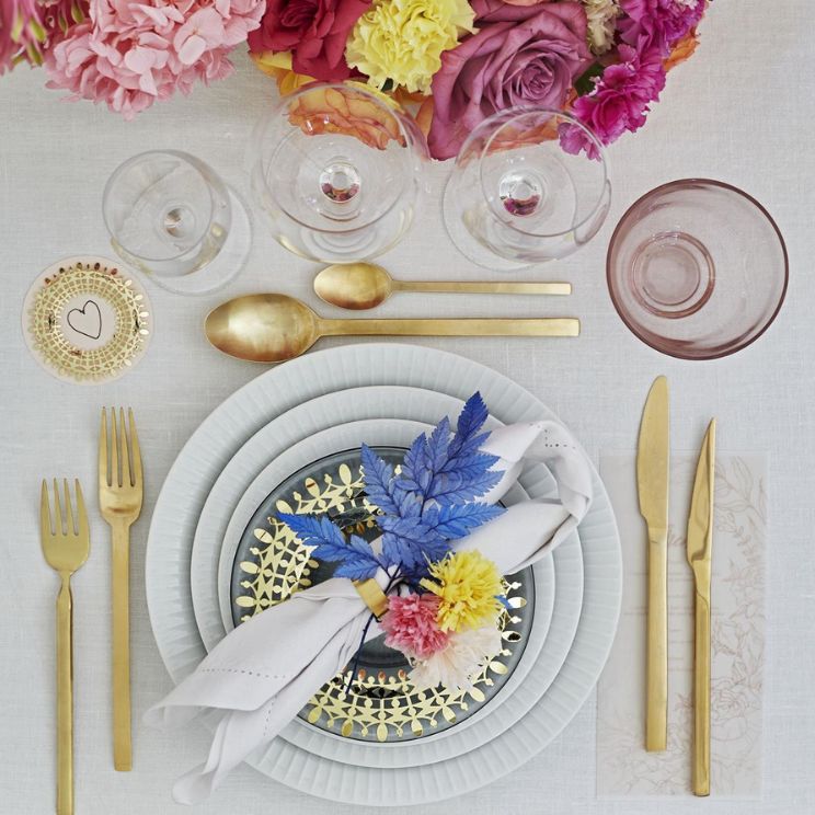 beautiful table with flowers