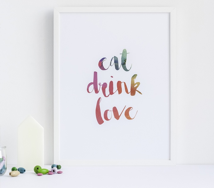 Eat Drink Love Poster Follygraph