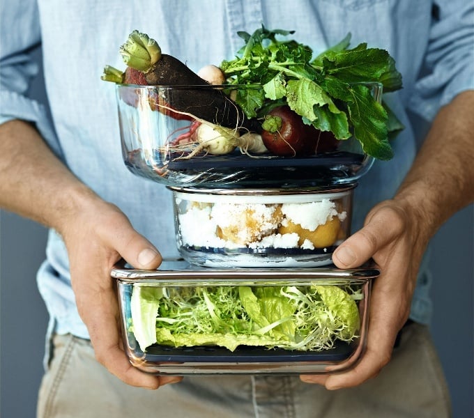 δοχεία σαλάτας και σαλάτες