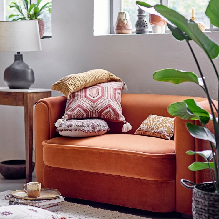 orange sofa