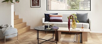 Μπλε πουφ Hübsch