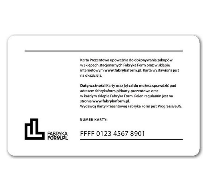 back of the card