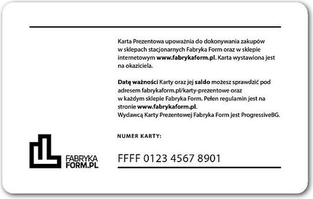 back of the card