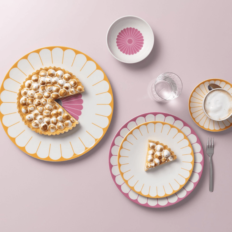 arrangement de table rose