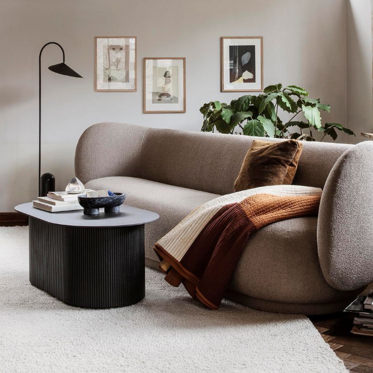 Salon avec des meubles de style chubby