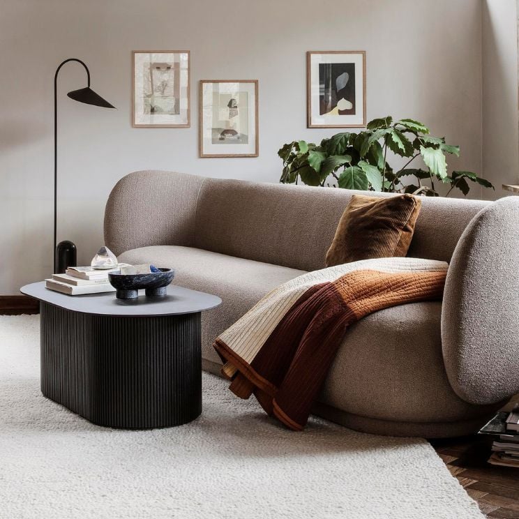 Salon avec des meubles de style chubby