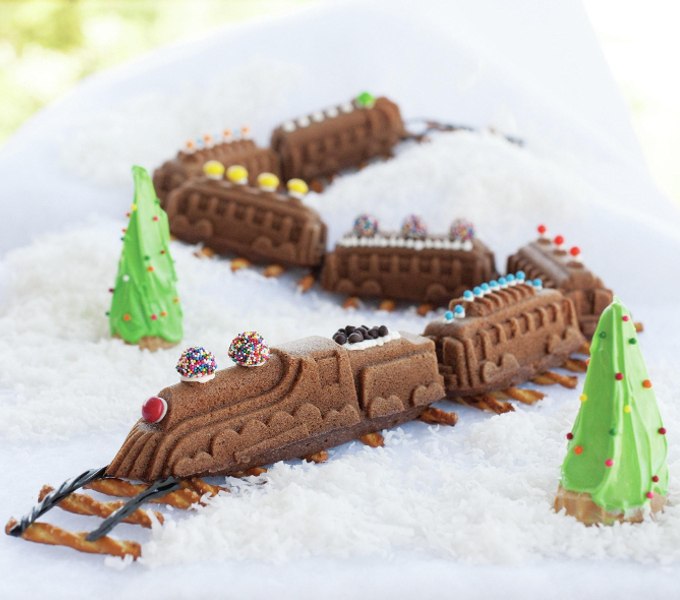 χριστουγεννιάτικο τρένο μπισκότων για ψήσιμο