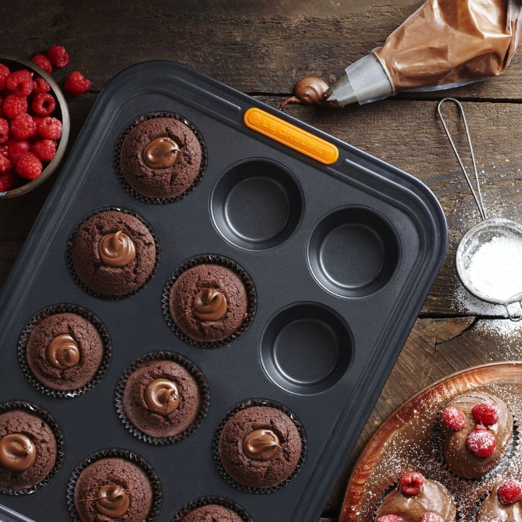 horneado navideño 2025: molde para 12 muffins