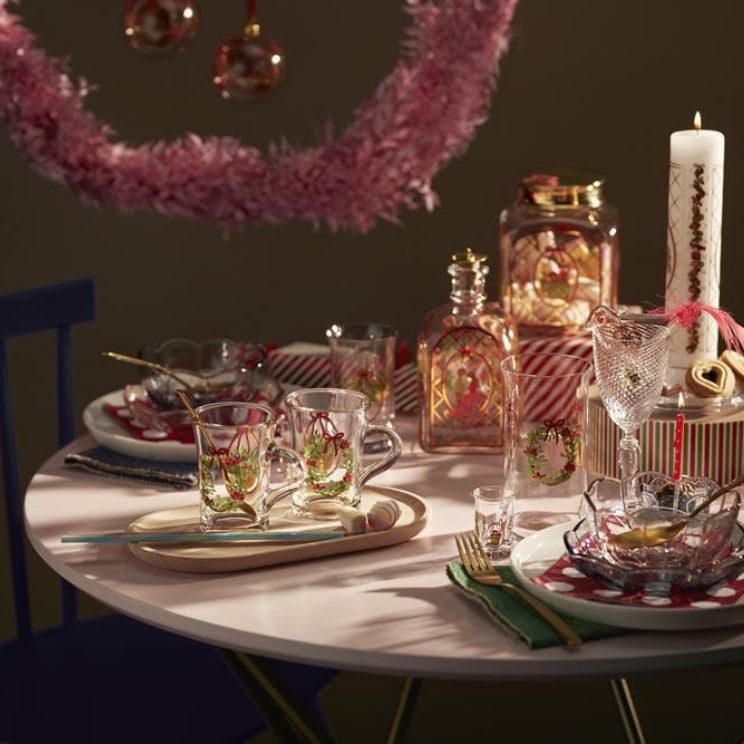 Navidad 2025: candelabros y vaso