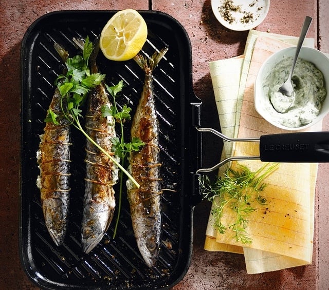 τρία ψητά ψάρια