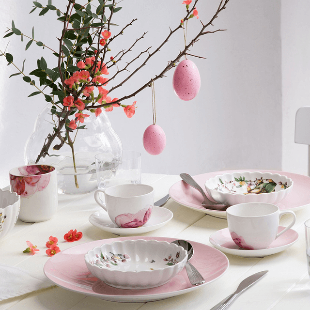 arrangement de Pâques en rose