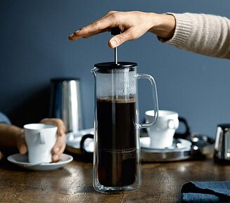 Virzuļa franču preses kafijas pagatavošanas ierīce ar 2 tasēm Coffee Time