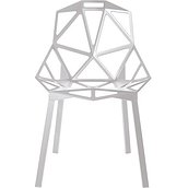 Krzesło Chair_One białe z nogami pomalowanymi na biało