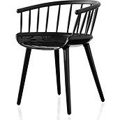 Krzesło Cyborg Stick czarna błyszcząca rama czarne oparcie