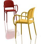 Krzesło Mila tapicerowane żółte
