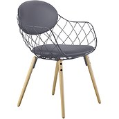 Krzesło Pina szare, materiał Steelcut 2, nogi jesion