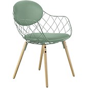 Krzesło Pina zielone, materiał Steelcut 2, nogi jesion
