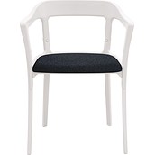 Krzesło Steelwood tapicerowane biało-ciemnoszare