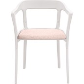 Krzesło Steelwood tapicerowane biało-różowe
