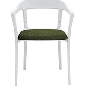Krzesło Steelwood tapicerowane biało-zielone