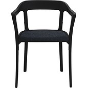 Krzesło Steelwood tapicerowane czarne