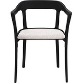 Krzesło Steelwood tapicerowane czarno-białe