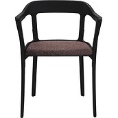 Krzesło Steelwood tapicerowane czarno-brązowe