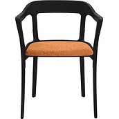 Krzesło Steelwood tapicerowane czarno-pomarańczowe
