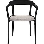 Krzesło Steelwood tapicerowane czarno-szare
