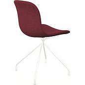 Krzesło Troy 4 star tapicerowane lakierowana rama biała fioletowe