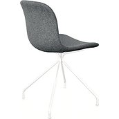 Krzesło Troy 4 star tapicerowane lakierowana rama biała szare
