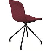 Krzesło Troy 4 star tapicerowane lakierowana rama czarna fioletowe