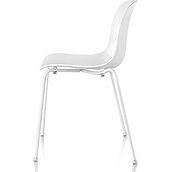 Krzesło Troy Polipropylen lakierowana rama białe siedzisko