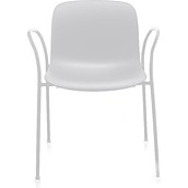 Krzesło Troy Polipropylen z podłokietnikami białe