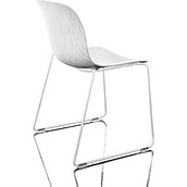 Krzesło Troy siedzisko ze sklejki lakierowana rama biała bielony buk