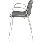 Krzesło Troy z podł. tapicerowane biała rama fioletowe siedzisko