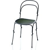 Krzesło Vigna rama ciemnoszara siedzisko zielone