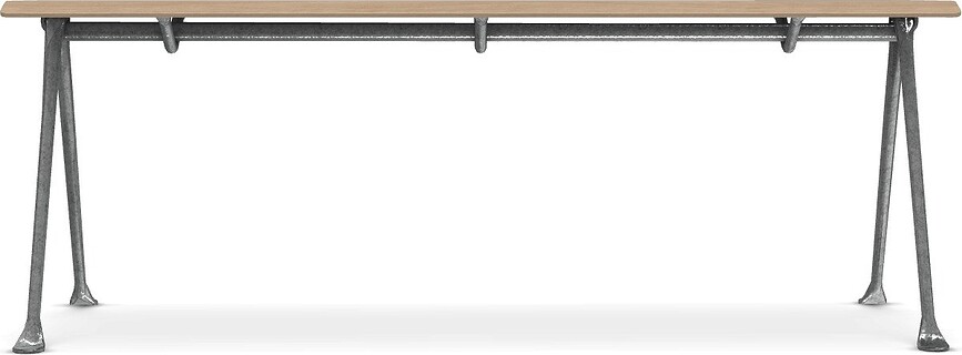 Ławka Officina 120 cm naturalny buk ze stalową ramą