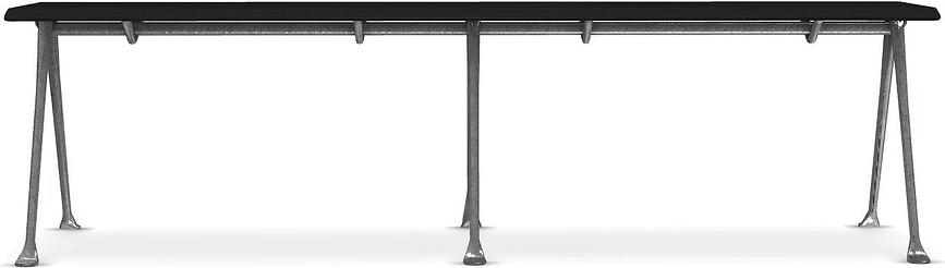 Ławka Officina 160 cm czarny buk ze stalową ramą