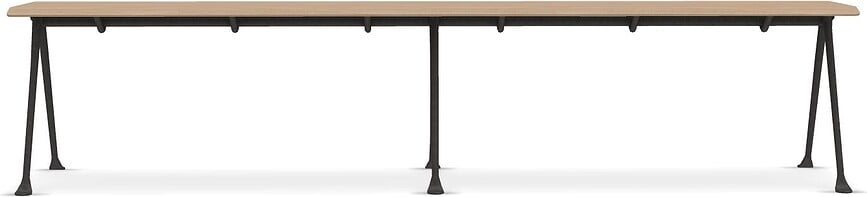 Ławka Officina 200 cm naturalny buk z antracytową ramą
