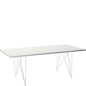 Stół XZ3 prostokątny biały blat biała rama