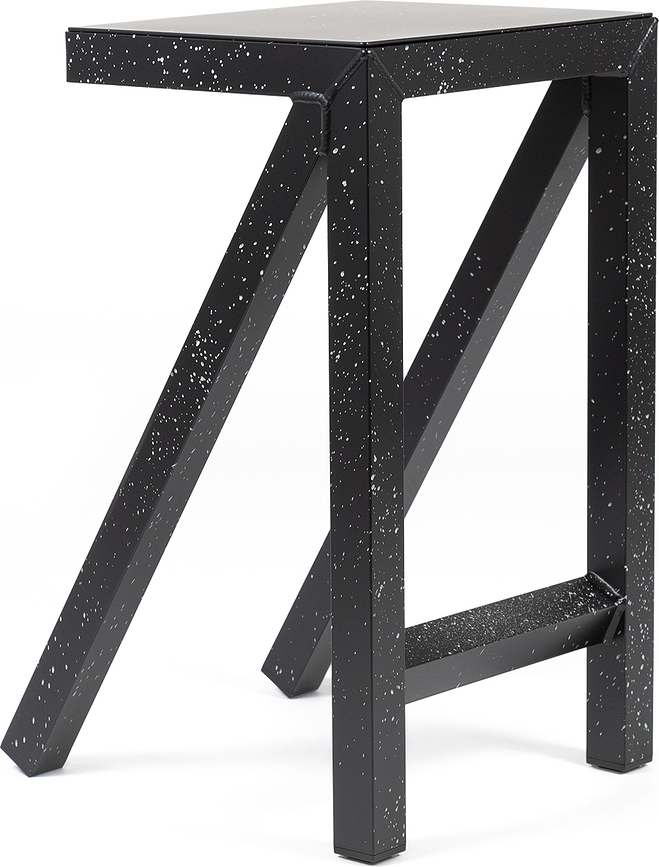 Stołek barowy Bureaurama 62 cm czarno-biały