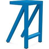 Stołek barowy Bureaurama 62 cm niebieski