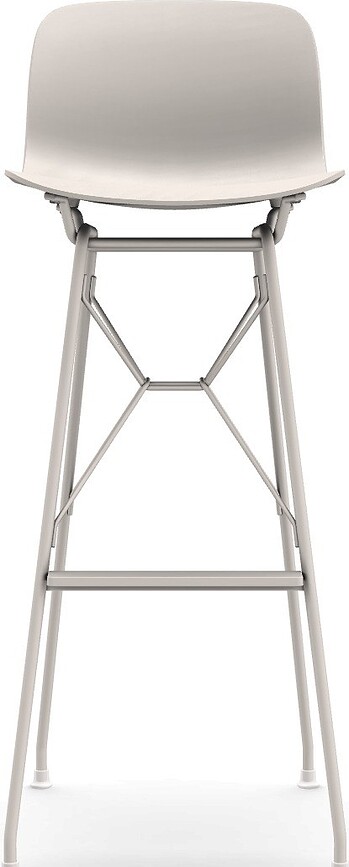 Stołek barowy Troy Wireframe biały z białą ramą