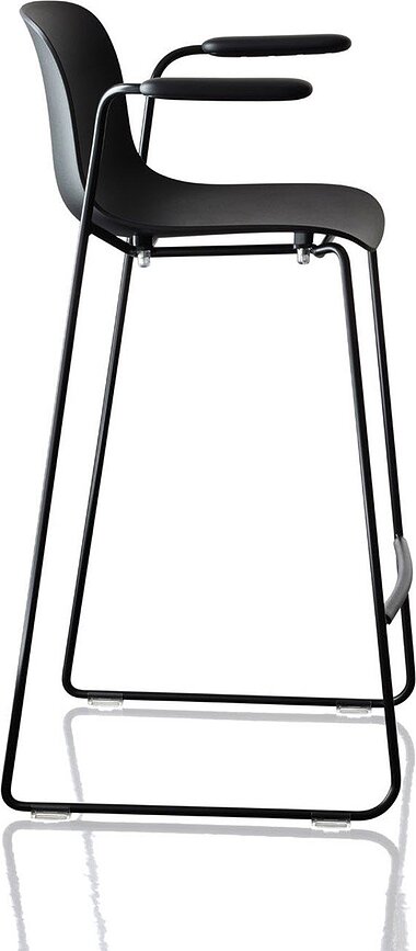 Stołek barowy Troy z podłokietnikiem 102 cm czarne