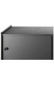 Szafka wysoka Theca 123 cm MDF czarna czarny jesion