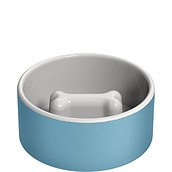 Naturally Cooling Ceramics Dog bowl blue