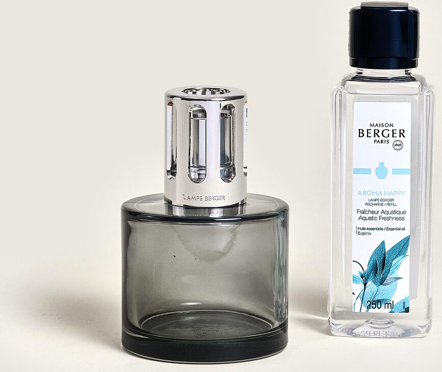 Aroma Katalitična svetilka, siva, vonj Happy