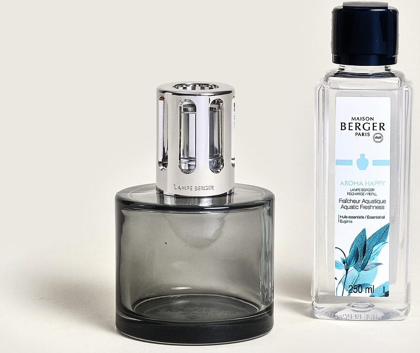 Aroma Lampe Catalytique avec parfum Happy, grise