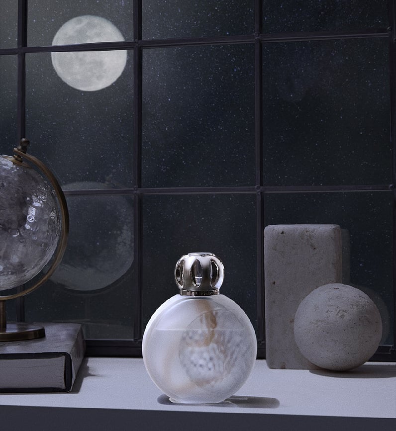 Astral Lampe Catalytique givrée, avec parfum White Cashmere